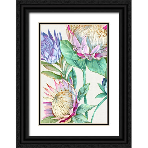 Wild King Protea Black Ornate Wood Framed Art Print with Double Matting by Black, Alex