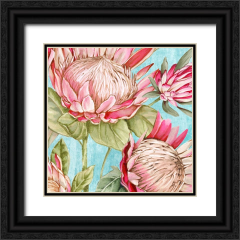 Popping King Protea I Black Ornate Wood Framed Art Print with Double Matting by Black, Alex