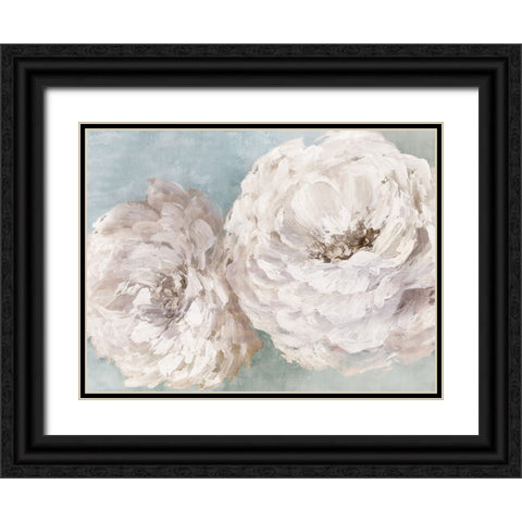 Enchanting Peonies Black Ornate Wood Framed Art Print with Double Matting by Black, Alex