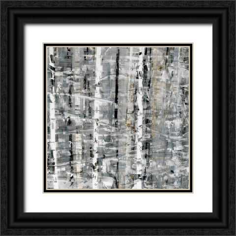 Birch Perspective Grey I Black Ornate Wood Framed Art Print with Double Matting by Bingham, John