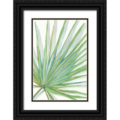 Palma Ventaglio Black Ornate Wood Framed Art Print with Double Matting by Errico and Slyp
