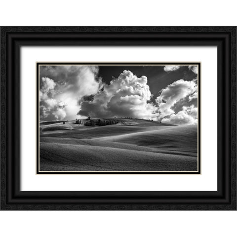 Palouse Bliss Black Ornate Wood Framed Art Print with Double Matting by Berk
