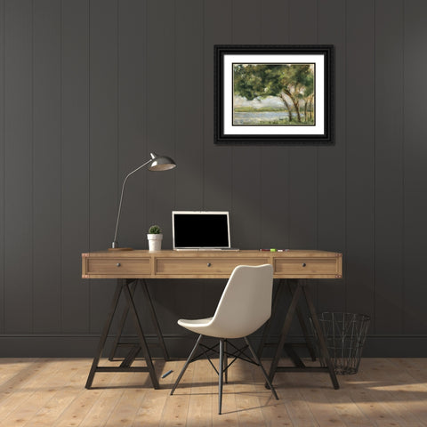 Tree and Clearing Black Ornate Wood Framed Art Print with Double Matting by Dolce, Carmen