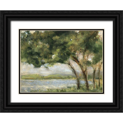 Tree and Clearing Black Ornate Wood Framed Art Print with Double Matting by Dolce, Carmen