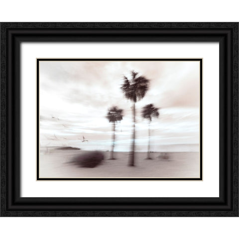 Beach Nostalgia  Black Ornate Wood Framed Art Print with Double Matting by Connolly, Karin