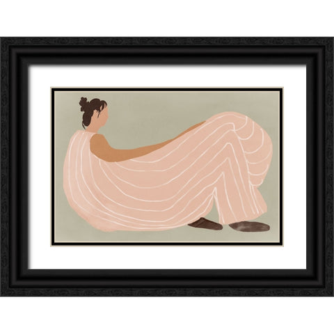 Basked Sun  Black Ornate Wood Framed Art Print with Double Matting by Project C