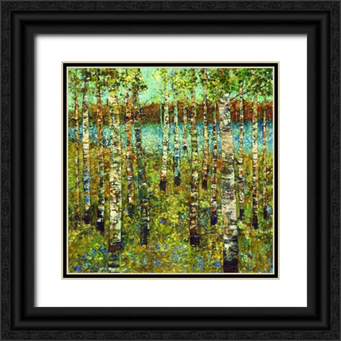Purple Birch Black Ornate Wood Framed Art Print with Double Matting by Dolce, Carmen