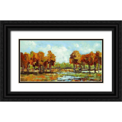 Copper Landscape Black Ornate Wood Framed Art Print with Double Matting by Dolce, Carmen