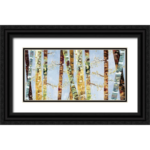 Bark Abstract Black Ornate Wood Framed Art Print with Double Matting by Dolce, Carmen