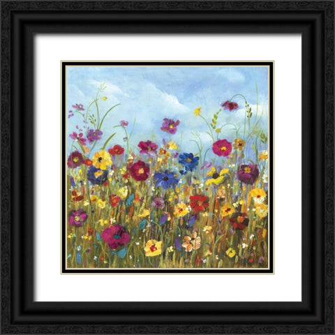 Sunshine Meadow II Black Ornate Wood Framed Art Print with Double Matting by Dolce, Carmen