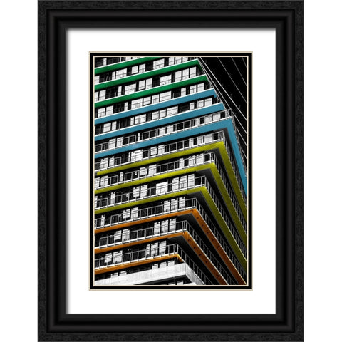 Rsinbow Bulding Story  Black Ornate Wood Framed Art Print with Double Matting by Dulis, Peter