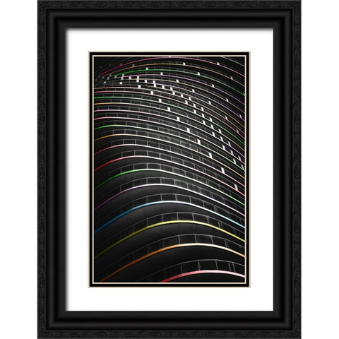 Upstream Enchanced  Black Ornate Wood Framed Art Print with Double Matting by Dulis, Peter