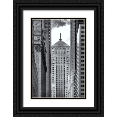 Chicago La Selle Black Ornate Wood Framed Art Print with Double Matting by Stein, Daniel