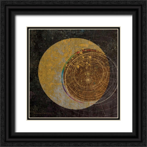 Waning Crescent Black Ornate Wood Framed Art Print with Double Matting by Varrasso, Enrico