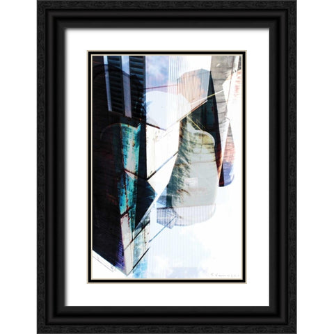 Sillo XII Black Ornate Wood Framed Art Print with Double Matting by Varrasso, Enrico