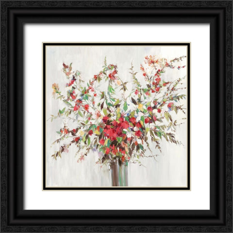 Color Tango Black Ornate Wood Framed Art Print with Double Matting by Ella K