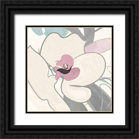 Tender Orchid II  Black Ornate Wood Framed Art Print with Double Matting by Evelia
