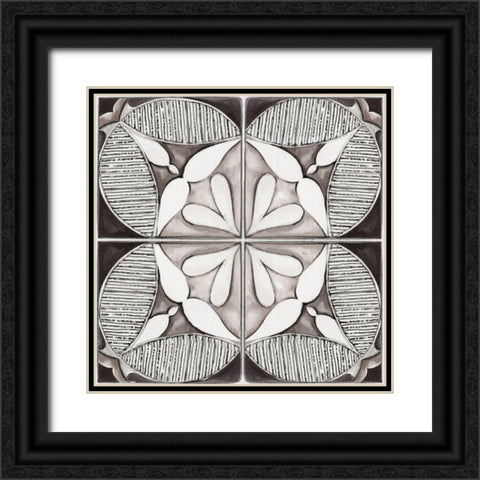 Decorative Tile I  Black Ornate Wood Framed Art Print with Double Matting by Watts, Eva