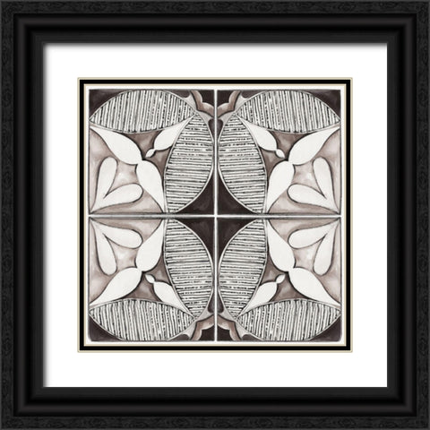 Decorative Tile II  Black Ornate Wood Framed Art Print with Double Matting by Watts, Eva