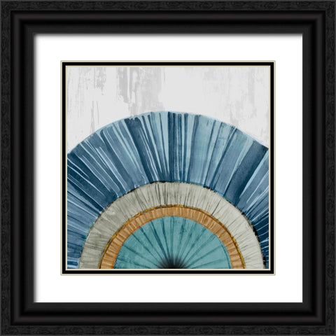 Arizona Fan I Blue Version Black Ornate Wood Framed Art Print with Double Matting by Isabelle Z