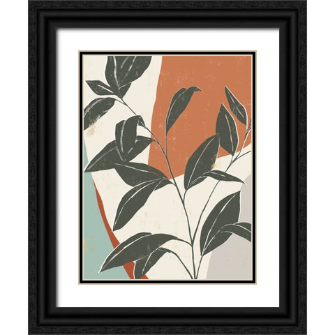 Cutout Leaves II Black Ornate Wood Framed Art Print with Double Matting by Isabelle Z
