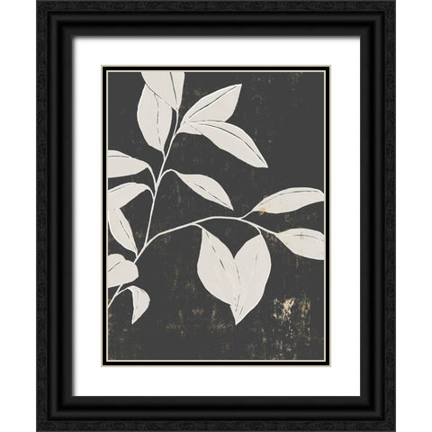 Noir Cuts I Black Ornate Wood Framed Art Print with Double Matting by Isabelle Z