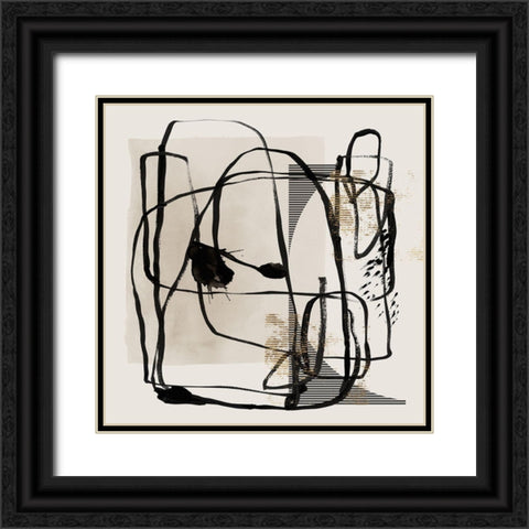 Blotted I Black Ornate Wood Framed Art Print with Double Matting by Isabelle Z