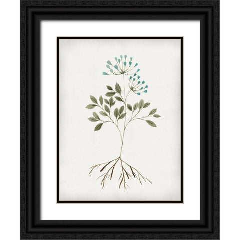 Rooted Floral III Black Ornate Wood Framed Art Print with Double Matting by Isabelle Z