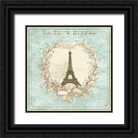 Tour De Eiffel Black Ornate Wood Framed Art Print with Double Matting by Fischer, Davud