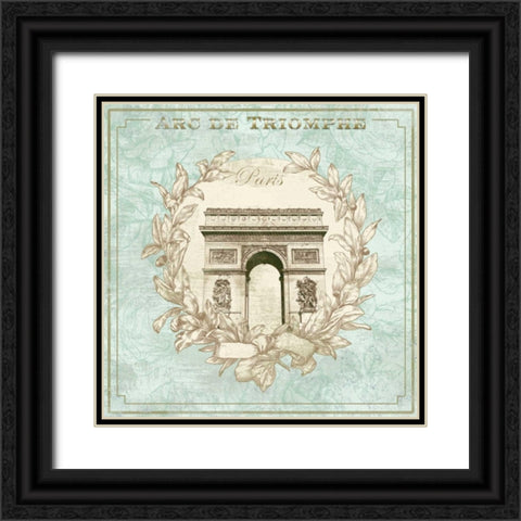 Arc de Triomphe Black Ornate Wood Framed Art Print with Double Matting by Fischer, Davud