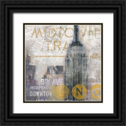 NY I Black Ornate Wood Framed Art Print with Double Matting by Fischer, David