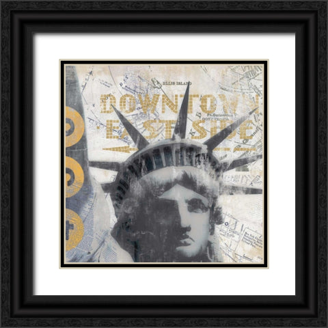 NY II Black Ornate Wood Framed Art Print with Double Matting by Fischer, David