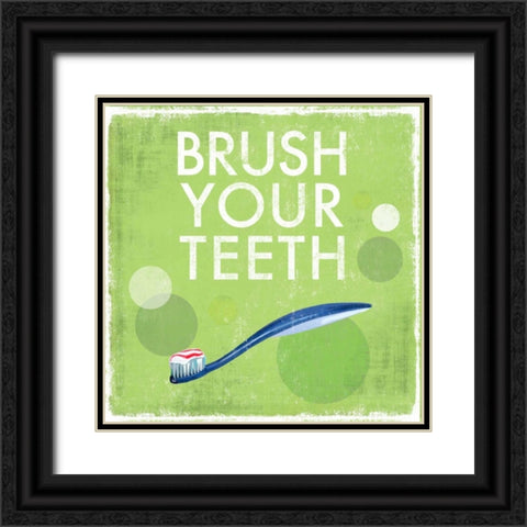 Brush your Teeth Black Ornate Wood Framed Art Print with Double Matting by Fontaine, Drako
