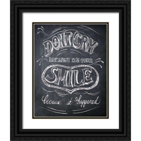 Smile - Mini Black Ornate Wood Framed Art Print with Double Matting by Fontaine, Drako