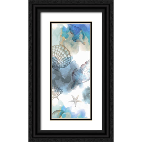 Shell Reflections I - Mini Black Ornate Wood Framed Art Print with Double Matting by Fontaine, Drako