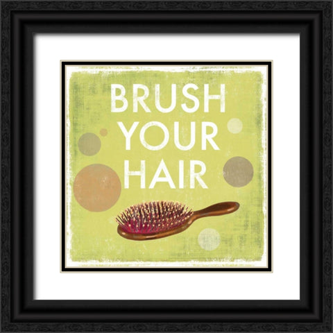 Brush your Hair - Mini Black Ornate Wood Framed Art Print with Double Matting by Fontaine, Drako