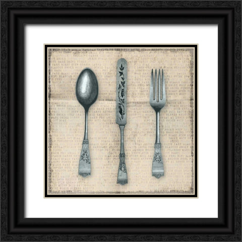 Dinners Design - Mini Black Ornate Wood Framed Art Print with Double Matting by Fontaine, Drako