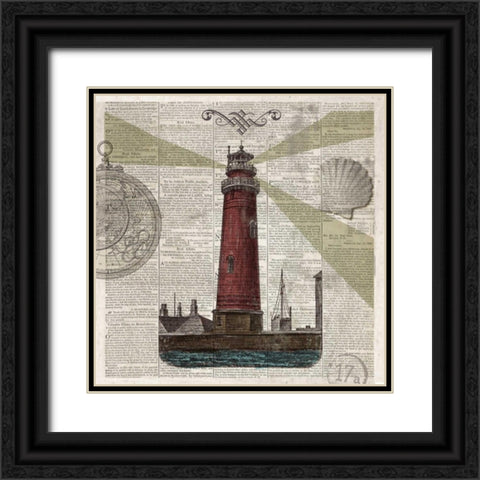 Nautical Collection II - Mini Black Ornate Wood Framed Art Print with Double Matting by Fontaine, Drako