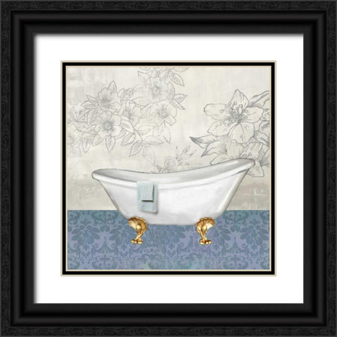 Garden Bath I - Mini Black Ornate Wood Framed Art Print with Double Matting by Fontaine, Drako