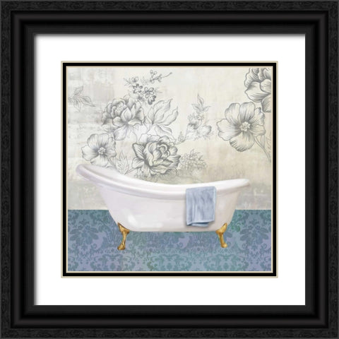 Garden Bath II - Mini Black Ornate Wood Framed Art Print with Double Matting by Fontaine, Drako