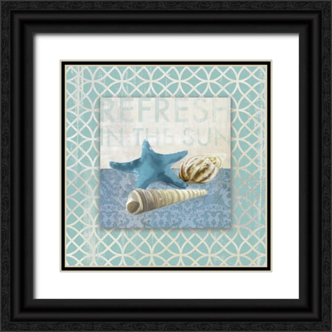 Shell Geo II - Mini Black Ornate Wood Framed Art Print with Double Matting by Fontaine, Drako