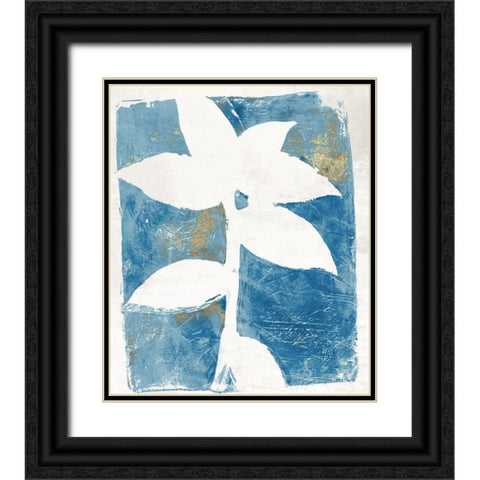 Solitaire Flora  Black Ornate Wood Framed Art Print with Double Matting by St Hilaire, Elizabeth