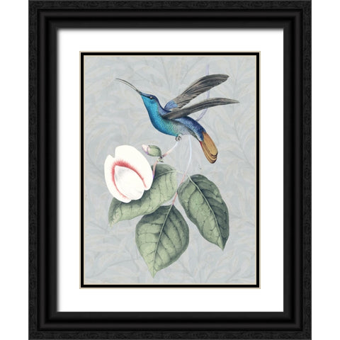 Bird and Bloom II Black Ornate Wood Framed Art Print with Double Matting by Smith, Karen