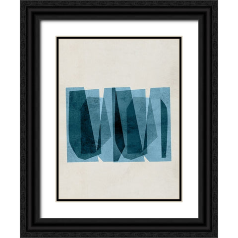 Bolds of Blue I Black Ornate Wood Framed Art Print with Double Matting by Hogan, Aoibhne