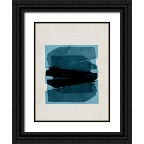 Bolds of Blue II Black Ornate Wood Framed Art Print with Double Matting by Hogan, Aoibhne
