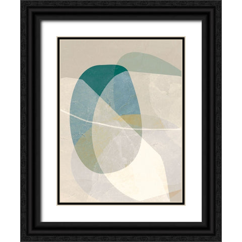 Formations of Blue III Black Ornate Wood Framed Art Print with Double Matting by Hogan, Aoibhne