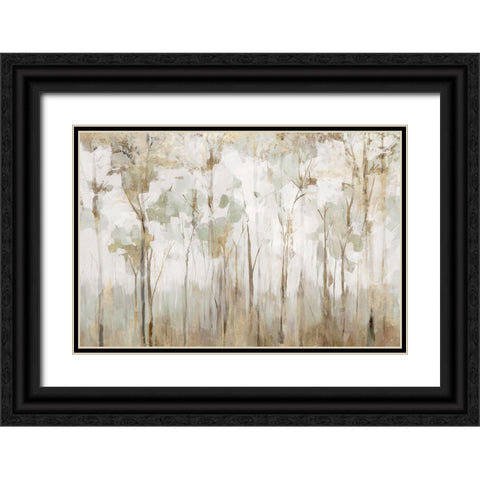 Woodland Forest Lookout  Black Ornate Wood Framed Art Print with Double Matting by Ian C