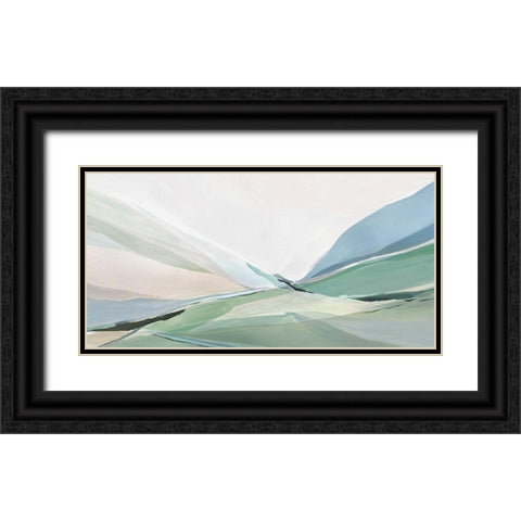 Rolling Green  Black Ornate Wood Framed Art Print with Double Matting by Ian C
