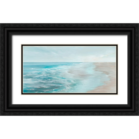 Summer Sea Black Ornate Wood Framed Art Print with Double Matting by Ian C