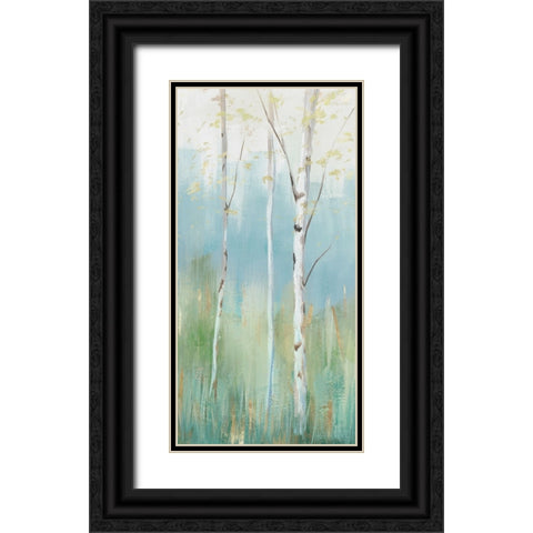 Birch Harmonies I Black Ornate Wood Framed Art Print with Double Matting by Ian C